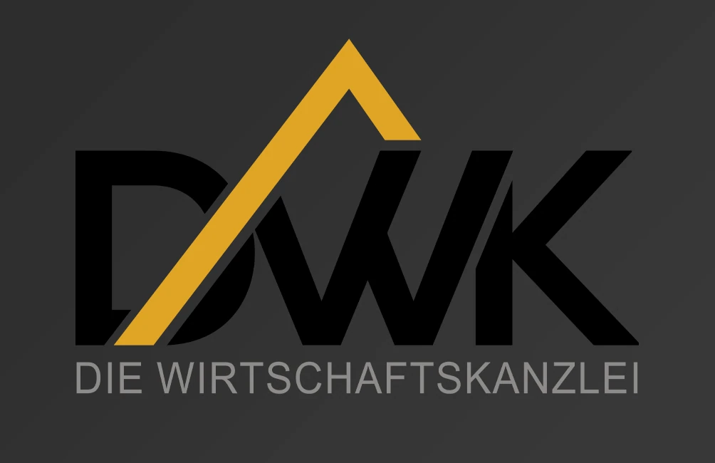 DWK — Geschäftskarte mit dem Markenzeichen der Wirtschaftskanzlei, gestaltet von JH Media Group