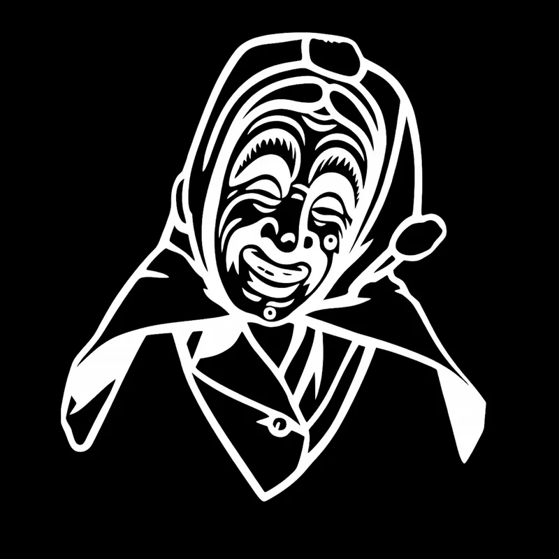 Der Entwurf: dasselbe Motiv als Gobo-Kontur, helle Linien auf Schwarz