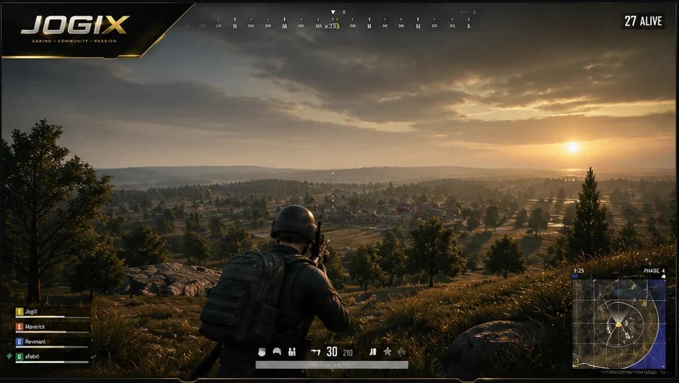 JogiX — Live-Overlay im Spielbetrieb mit Wortmarke, Teamliste und Statusleiste